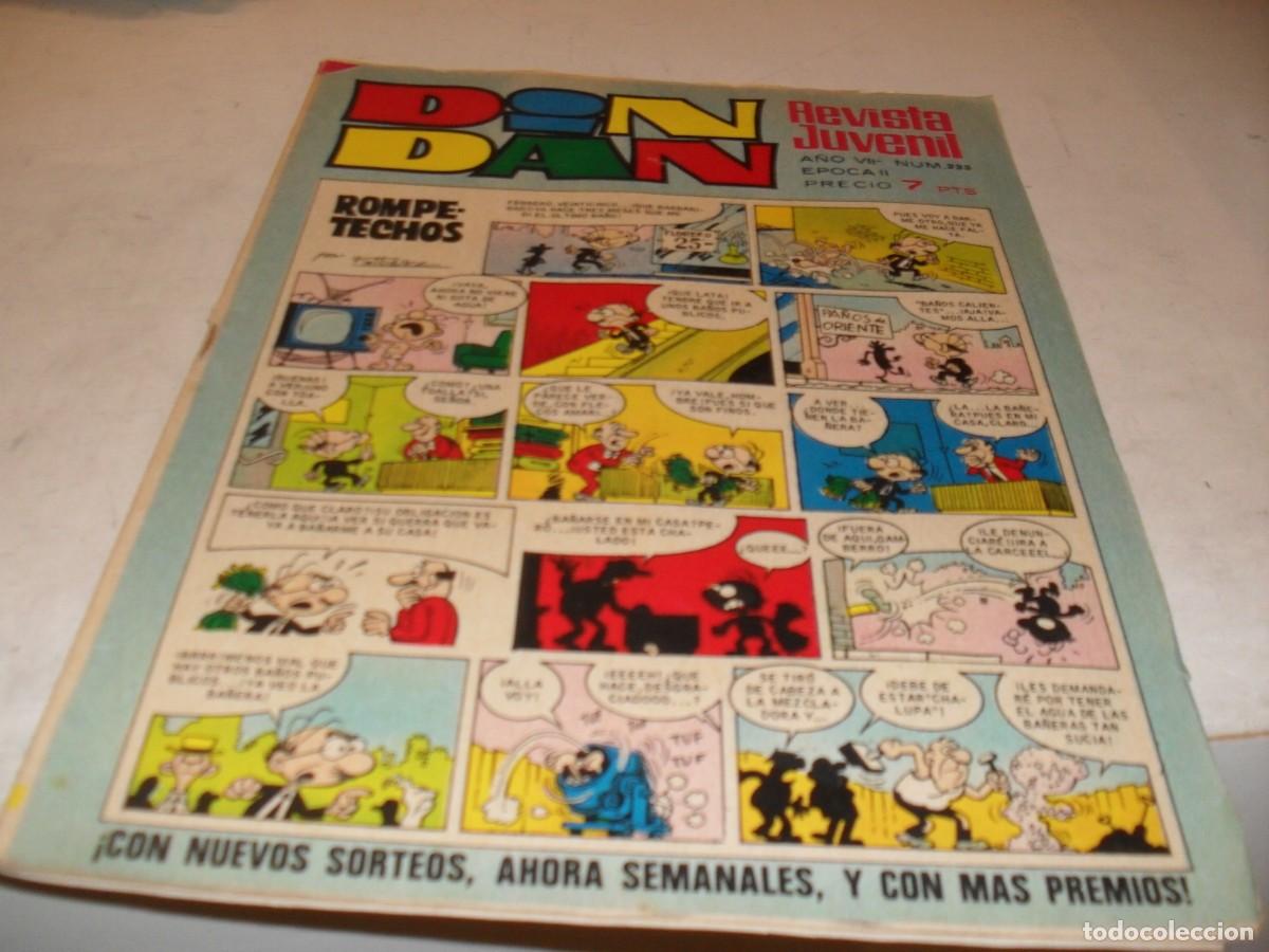 BDs: DIN DAN,2&ordf; EPOCA,N&ordm; 233.SIN LOS BILLETES DE MORTADELO,DE 385,BRUGUERA,1968