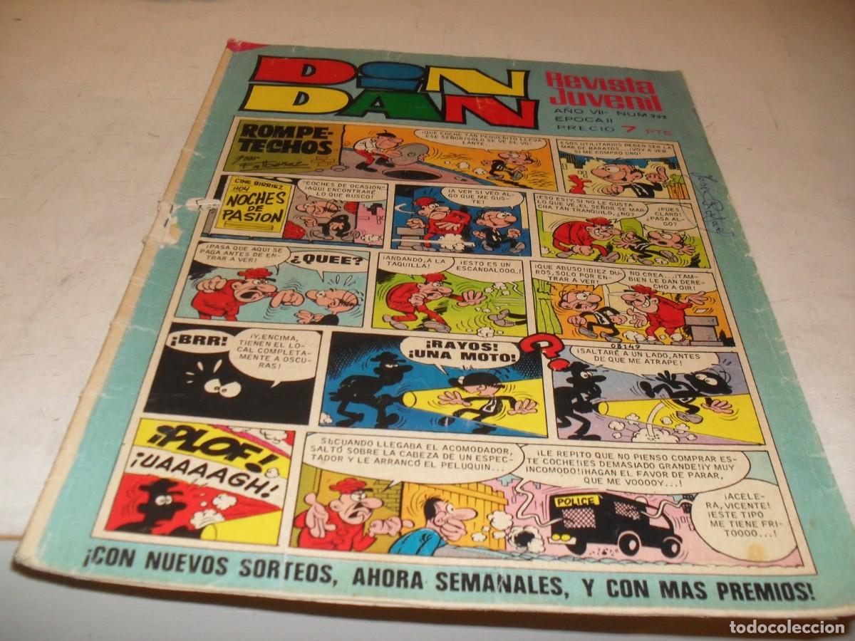 Tebeos: DIN DAN,2&ordf; EPOCA,N&ordm; 232.SIN LOS BILLETES DE MORTADELO,DE 385,BRUGUERA,1968