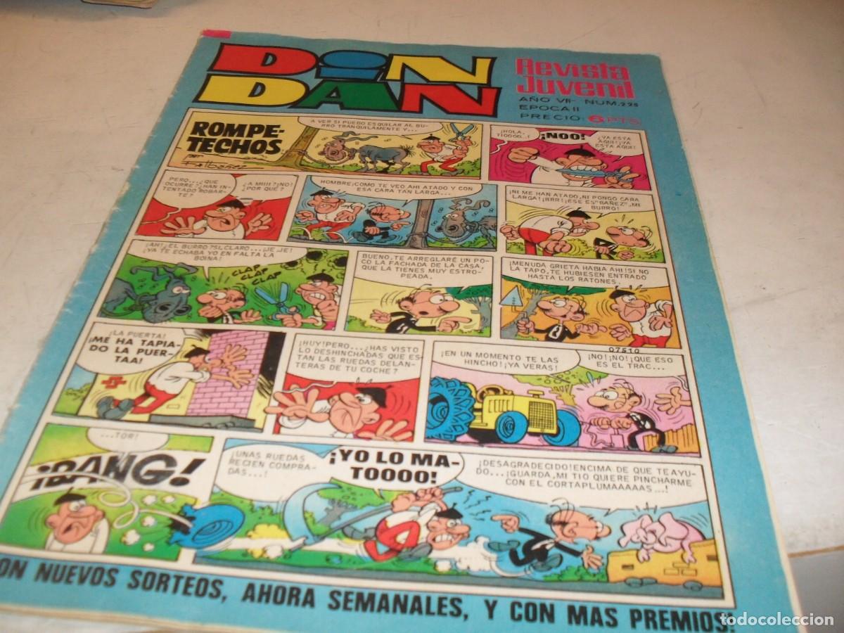 Tebeos: DIN DAN,2&ordf; EPOCA,N&ordm; 225.SIN LOS BILLETES DE MORTADELOS,DE 385,BRUGUERA,1968