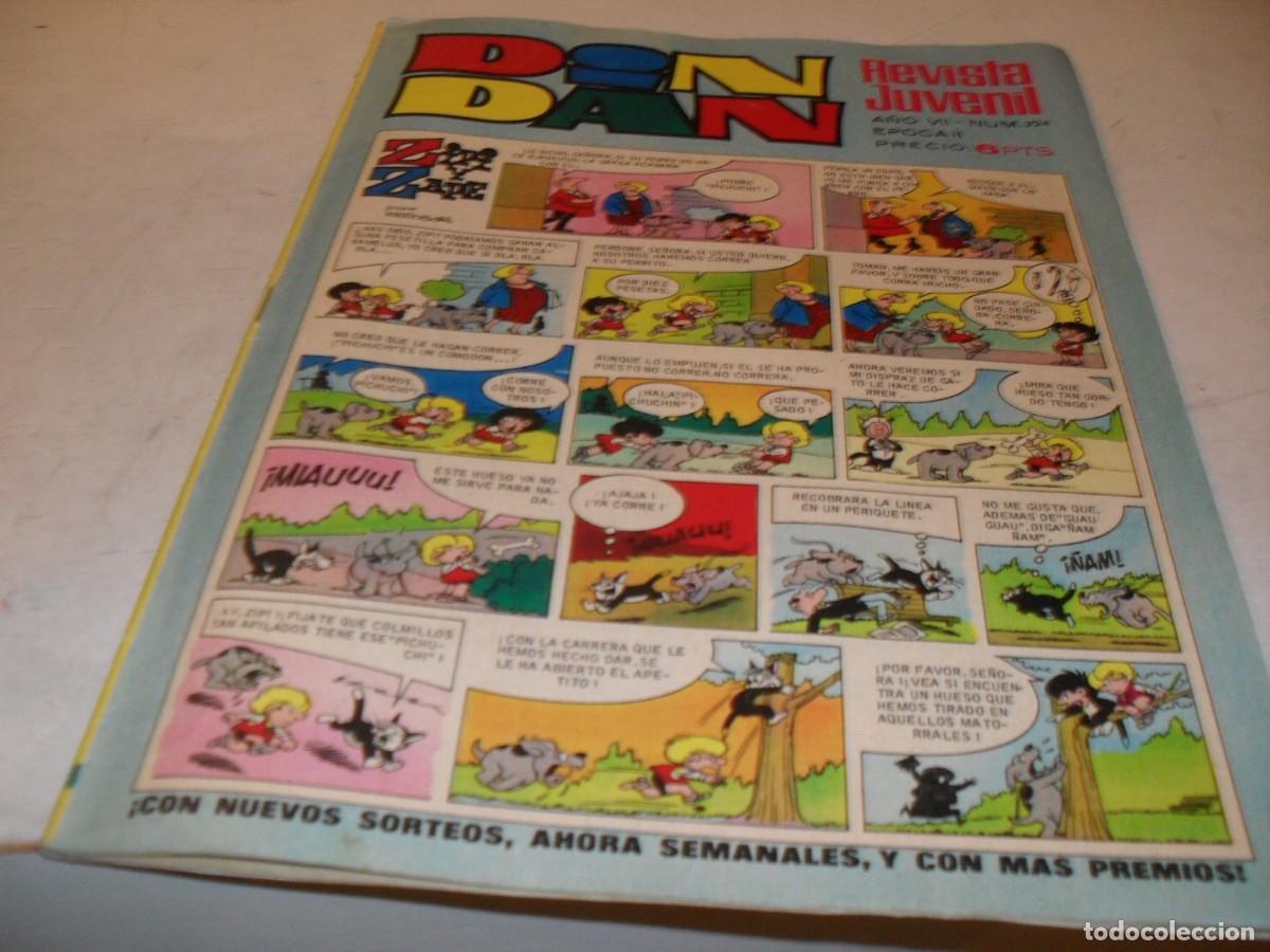 Tebeos: DIN DAN,2&ordf; EPOCA,N&ordm; 224.CON LOS BILLETES DE 100,250 Y 500 MORTADELOS,DE 385,BRUGUERA,1968