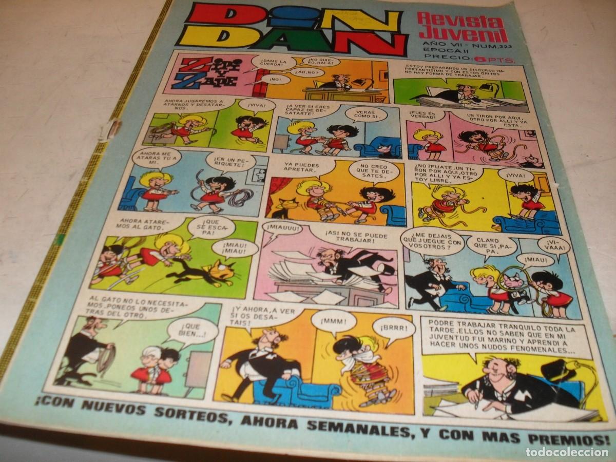 Tebeos: DIN DAN,2&ordf; EPOCA,N&ordm; 223.SIN LOS BILLETES DE MORTADELOS,DE 385,BRUGUERA,1968