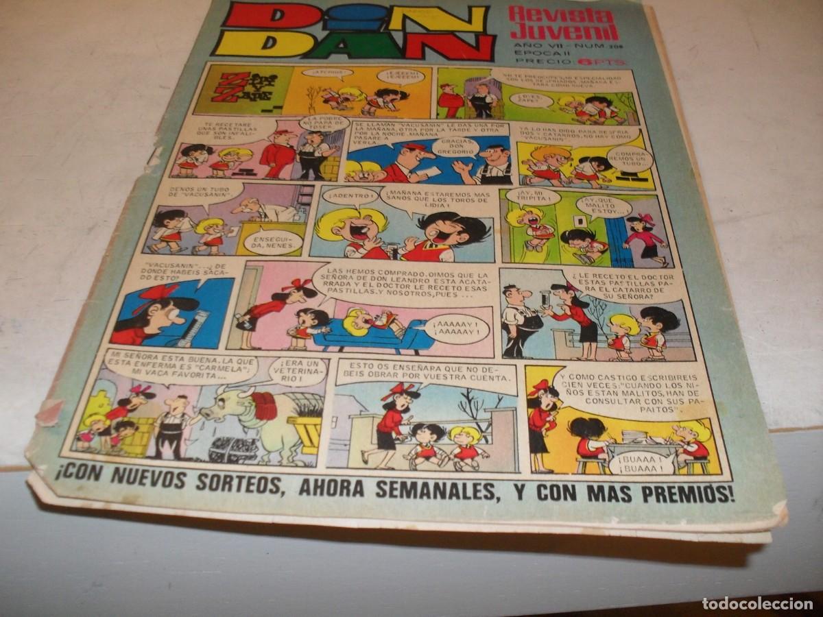 Tebeos: DIN DAN,2&ordf; EPOCA,N&ordm; 208,SIN LOS BILLETES DE MORTADELOS,DE 385,BRUGUERA,1968