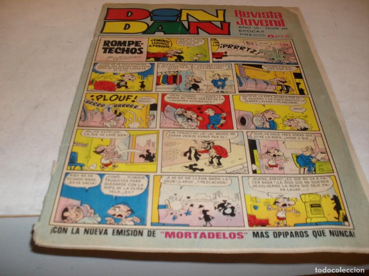 Tebeos: DIN DAN,2&ordf; EPOCA,N&ordm; 201,SIN LOS BILLETES DE MORTADELO,DE 385,BRUGUERA,1968