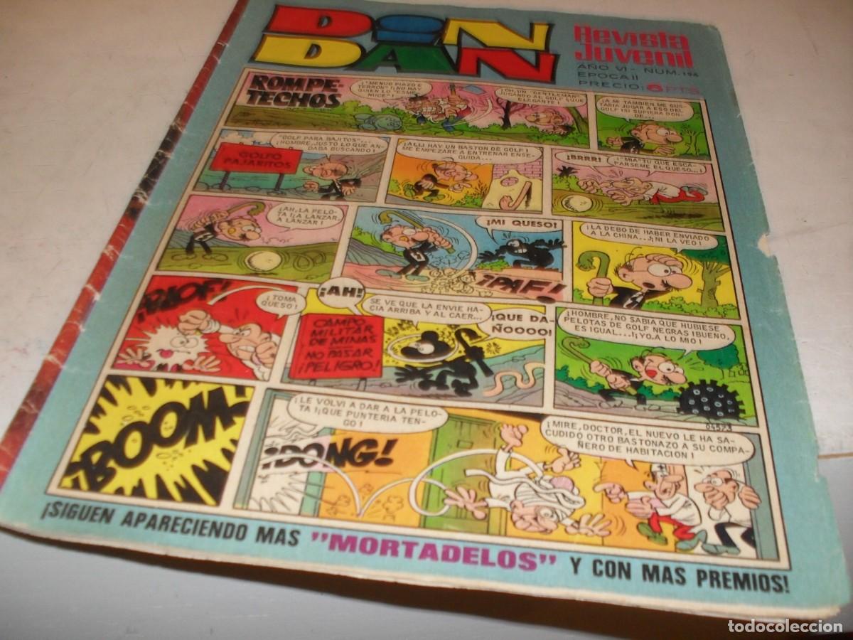 Tebeos: DIN DAN,2&ordf; EPOCA,N&ordm; 196,SIN BILLETES,CON ANUNCIO DE ISA,DE FAMOSA,DE 385,BRUGUERA,1968