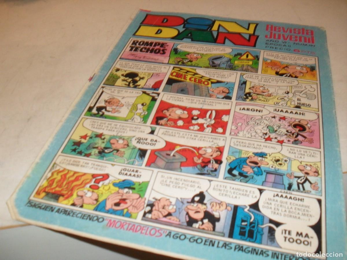 Tebeos: DIN DAN,2&ordf; EPOCA,N&ordm; 192,SIN BILLETES,CON ANUNCIO ALBUM MORTADELO,DE 385,BRUGUERA,1968