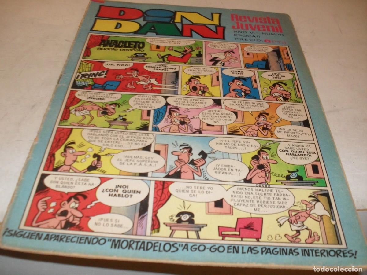 Tebeos: DIN DAN,2&ordf; EPOCA,N&ordm; 188,SIN BILLETES DE MORTADELO,DE 385,BRUGUERA,1968