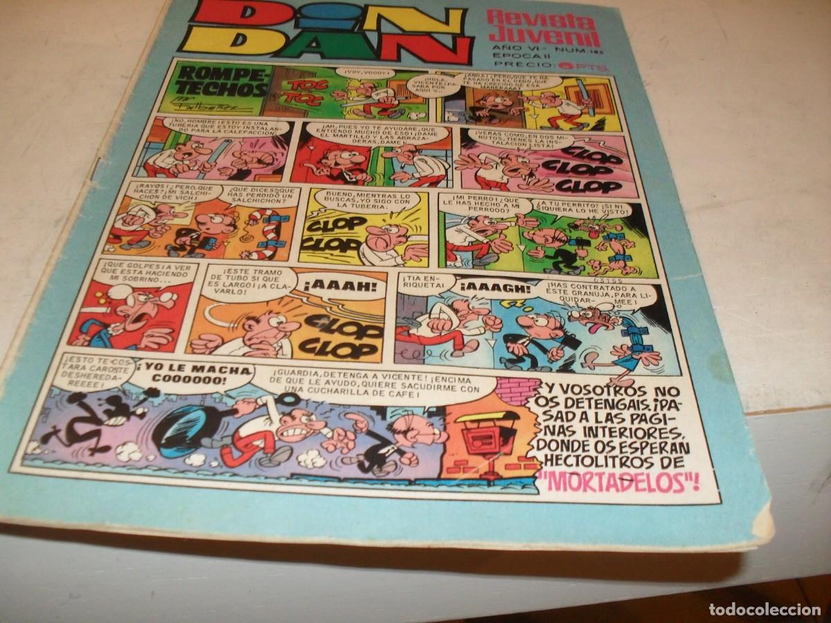 Tebeos: DIN DAN,2&ordf; EPOCA,N&ordm; 185,SIN BILLETES DE MORTADELO,DE 385,BRUGUERA,1968