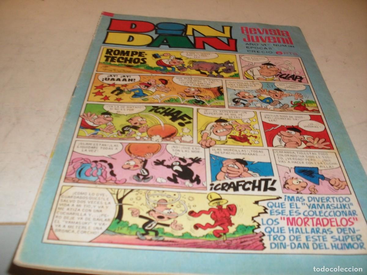 Tebeos: DIN DAN,2&ordf; EPOCA,N&ordm; 184,SIN BILLETES DE MORTADELO,DE 385,BRUGUERA,1968