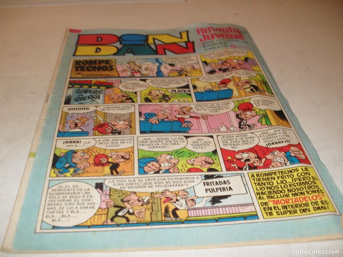 Tebeos: DIN DAN,2&ordf; EPOCA,N&ordm; 180,SIN BILLETES DE MORTADELO,DE 385,BRUGUERA,1968