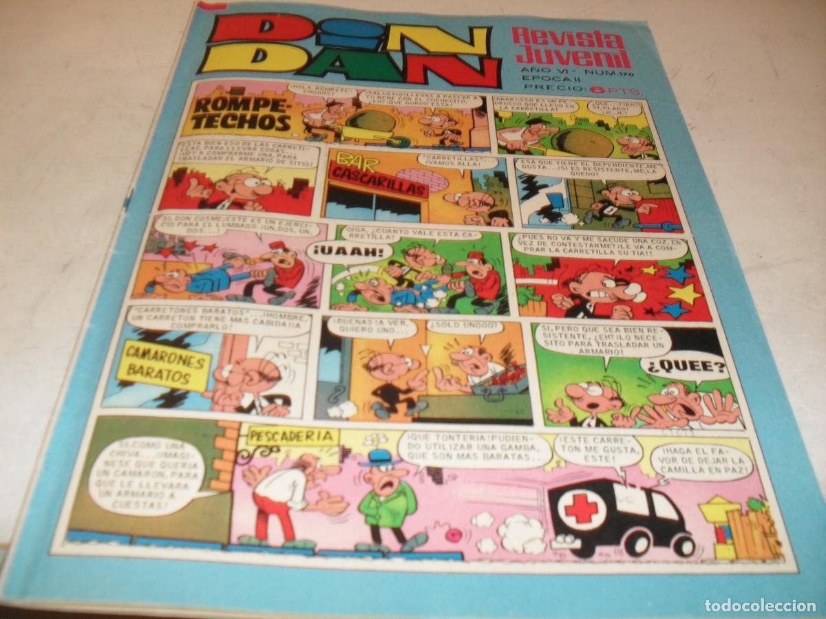 Tebeos: DIN DAN,2&ordf; EPOCA,N&ordm; 170,SIN BILLETES DE MORTADELOS,DE 385,BRUGUERA,1968