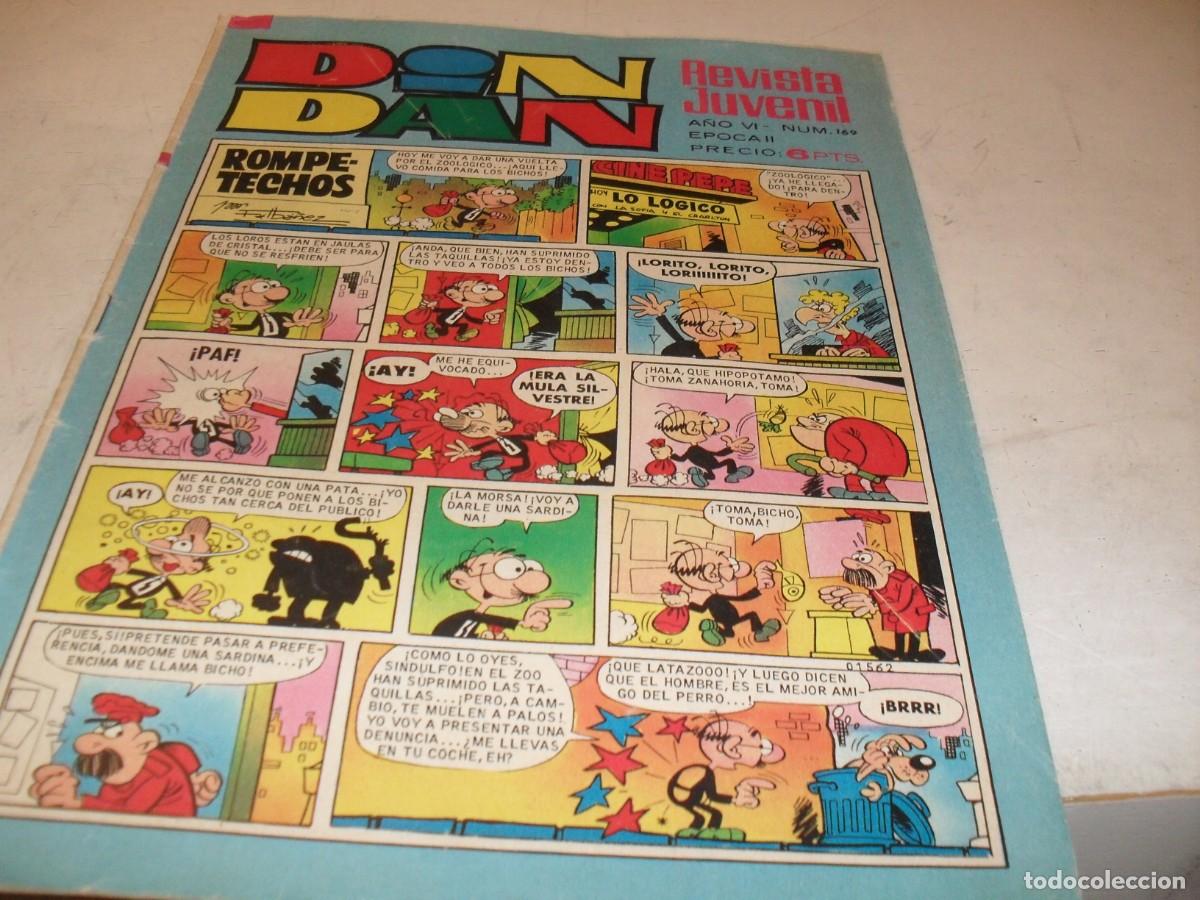 Tebeos: DIN DAN,2&ordf; EPOCA,N&ordm; 169,SIN BILLETES DE MORTADELOS,DE 385,BRUGUERA,1968