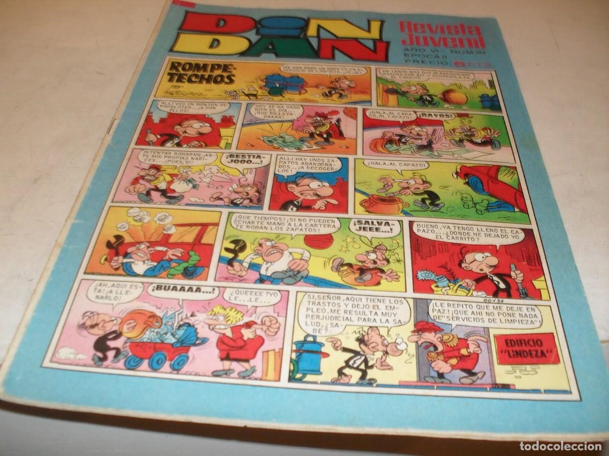 Tebeos: DIN DAN,2&ordf; EPOCA,N&ordm; 157,EN INTERIOR PAGINA DE AQUILES TALON LLENA DE PERSONAJES COMIC,BRUGUERA,1968