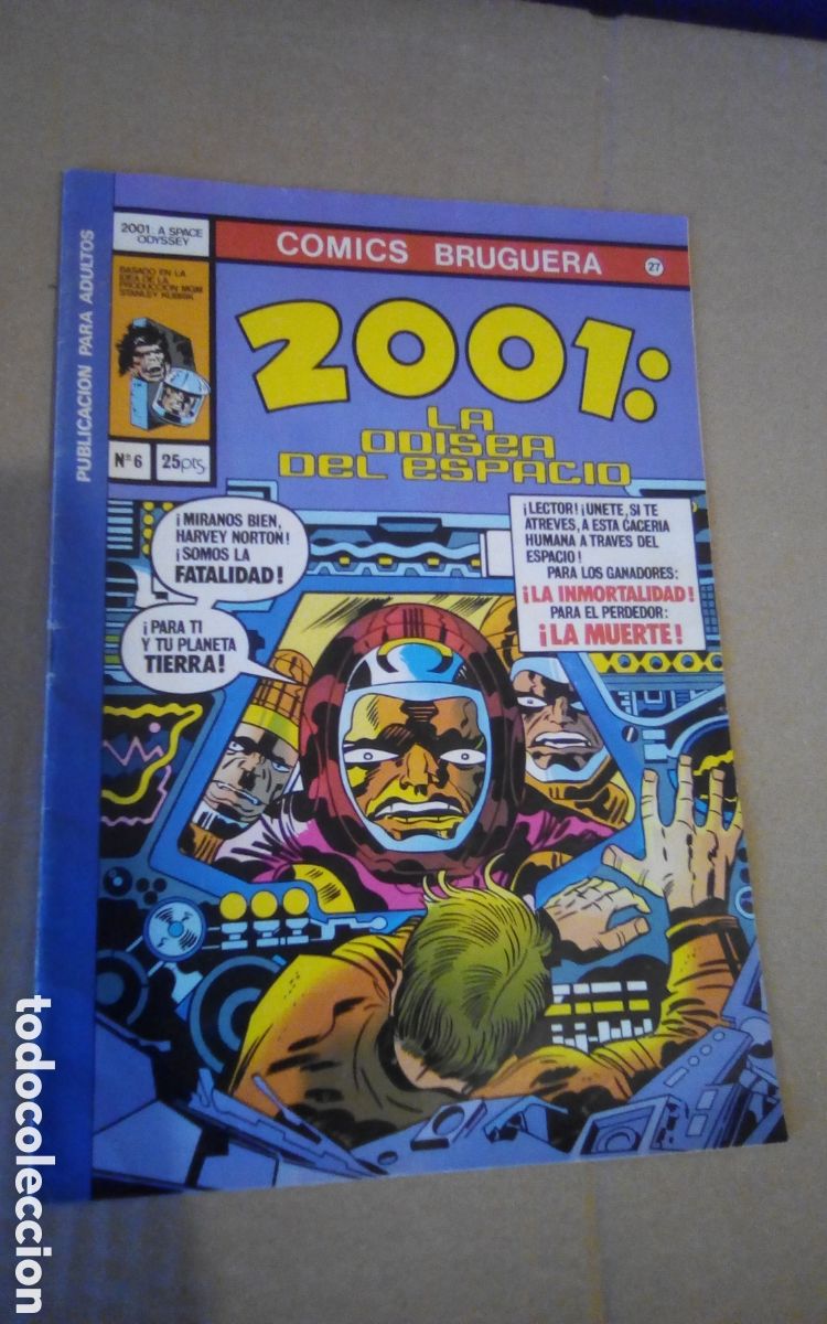 Tebeos: 2001: La odisea del espacio. N&deg; 6. Editorial Bruguera, a&ntilde;o 1977.