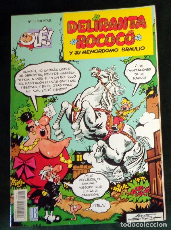 Tebeos: TEBEO COMIC COLECCI&Oacute;N OL&Eacute; N&ordm;1 DELIRANTA ROCOC&Oacute; y su MENORDOMO BRAULIO. EDICIONES B 1&ordf;EDICION 1993