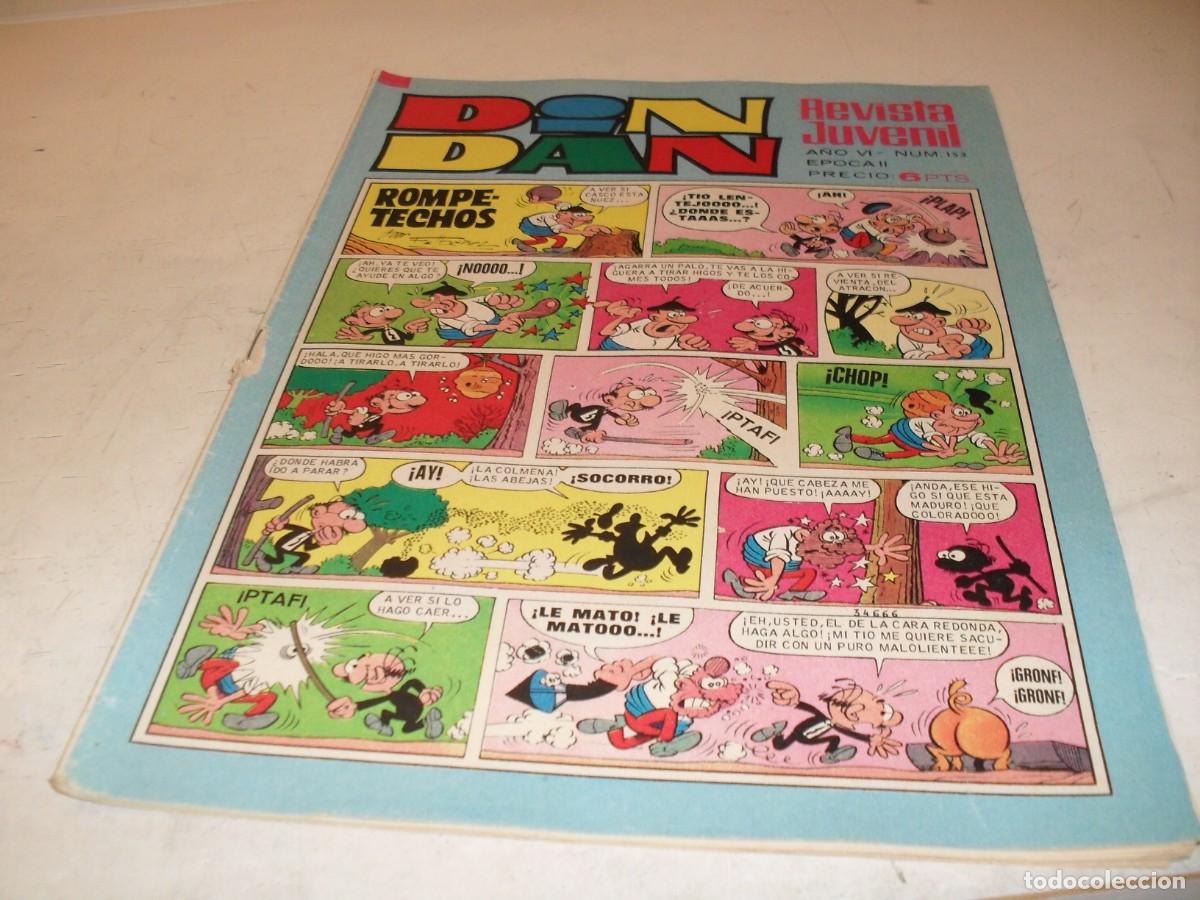 Tebeos: DIN DAN,2&ordf; EPOCA,N&ordm; 153,CON LOS CUENTOS DEL TIO VAZQUEZ,DE 385,BRUGUERA,1968