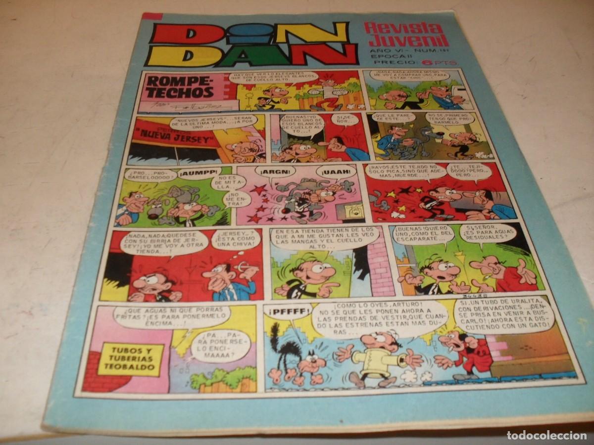 Tebeos: DIN DAN,2&ordf; EPOCA,N&ordm; 151,CON CINE LOCURAS,DE FIGUERAS,DE 385,BRUGUERA,1968