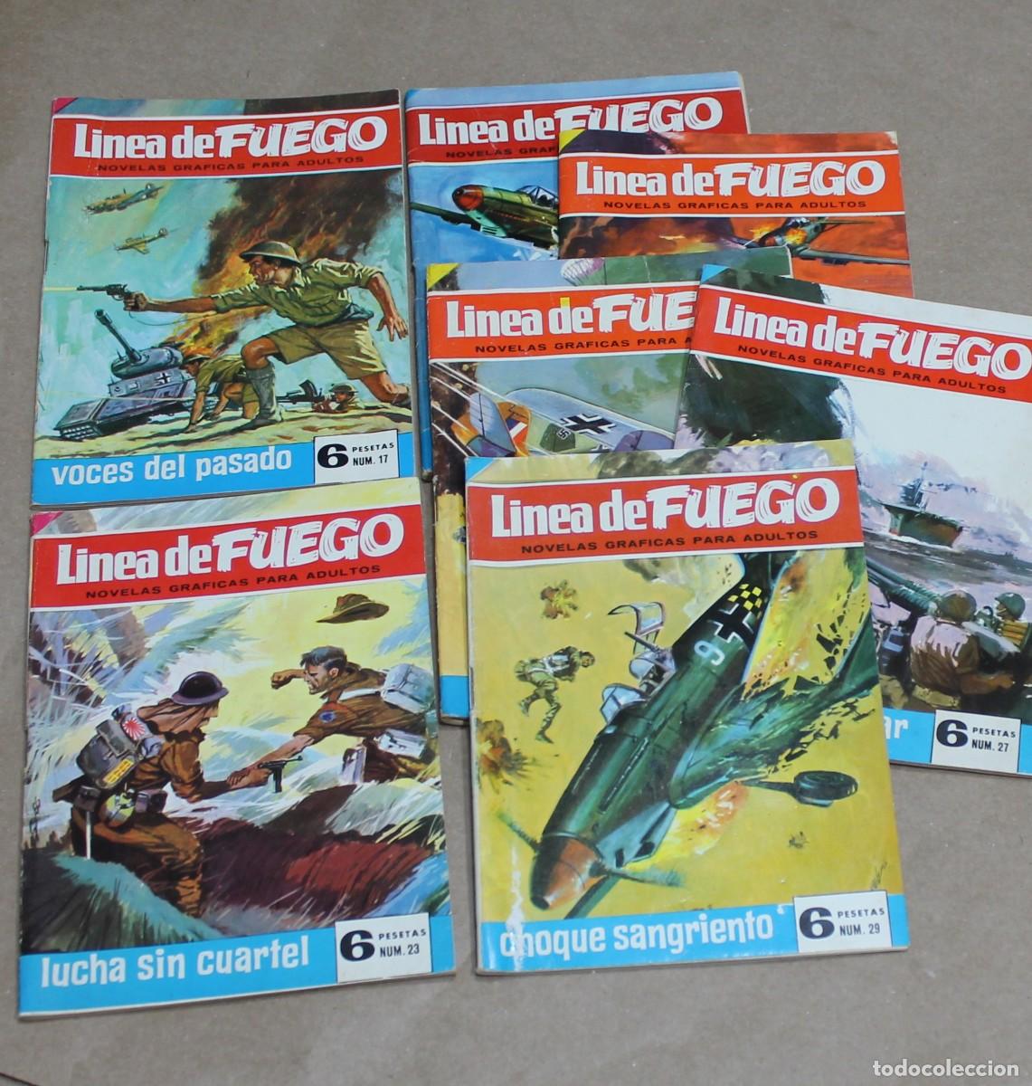 Tebeos: Lote 7 Linea de Fuego 17 23 27 29 31 34 36 - Ed BRUGUERA a&ntilde;o 1966 - MUY BUEN ESTADO - Y sueltos