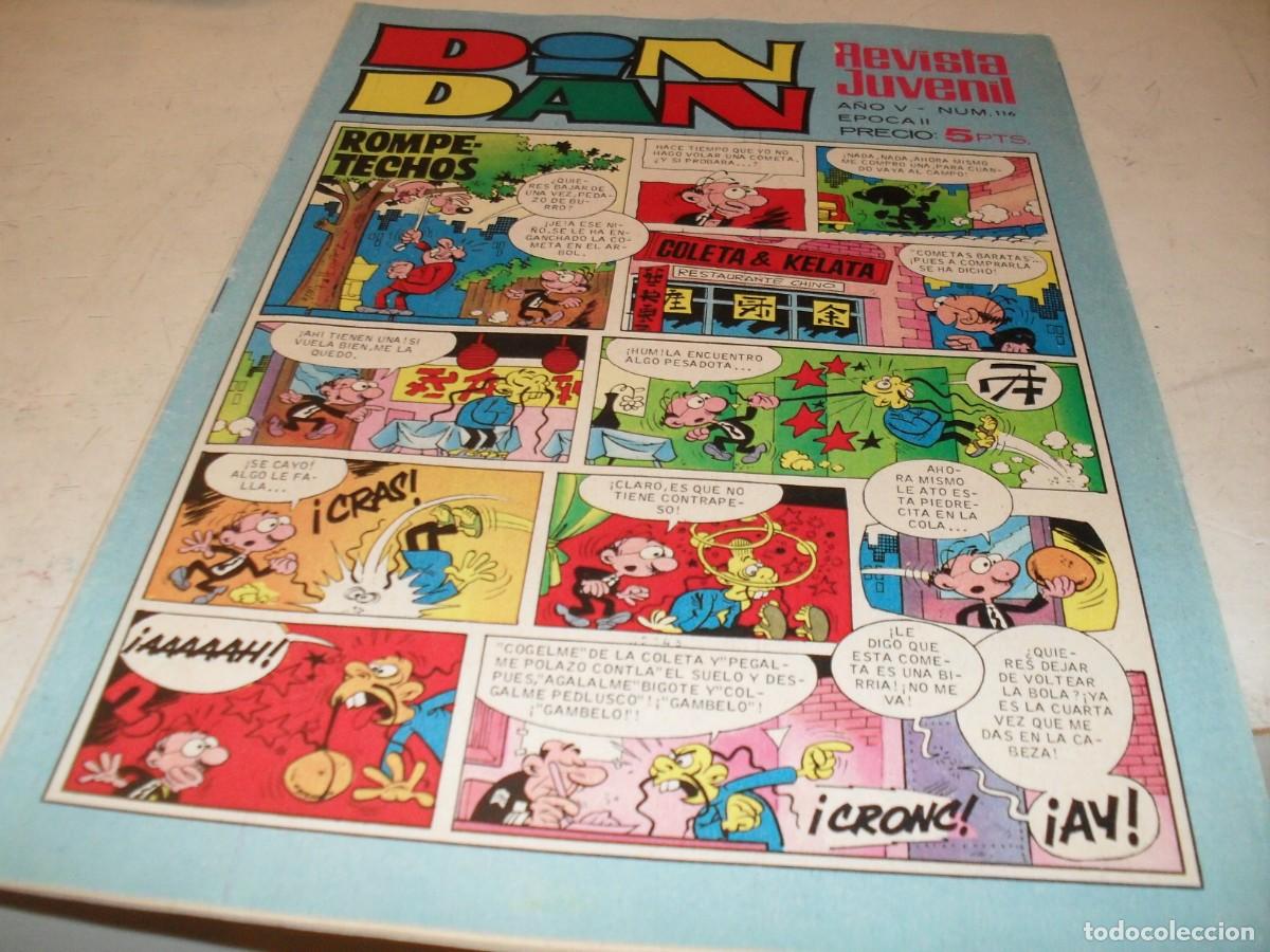 Tebeos: DIN DAN,2&ordf; EPOCA,N&ordm; 116,CON ROMPETECHOS EN PORTADA,DE 385,BRUGUERA,1968