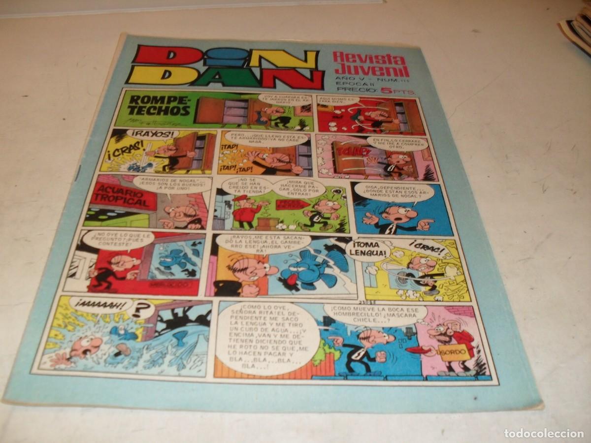 Tebeos: DIN DAN,2&ordf; EPOCA,N&ordm; 115,CON MARI PILI Y LEOPOLDINO,DE I&Ntilde;IGO,DE 385,BRUGUERA,1968