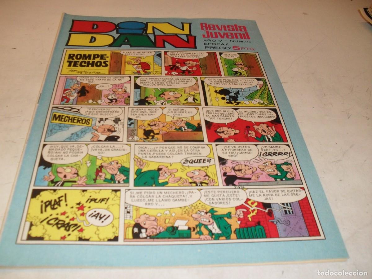 Tebeos: DIN DAN,2&ordf; EPOCA,N&ordm; 113,CON LA FLECHA NEGRA,DE R.L.STEVENSON,DE I&Ntilde;IGO,DE 385,BRUGUERA,1968