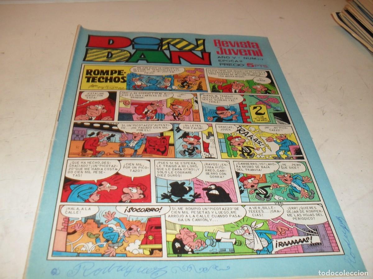Tebeos: DIN DAN,2&ordf; EPOCA,N&ordm; 112,CON MARI PILI Y LEOPOLDINO,DE I&Ntilde;IGO,DE 385,BRUGUERA,1968