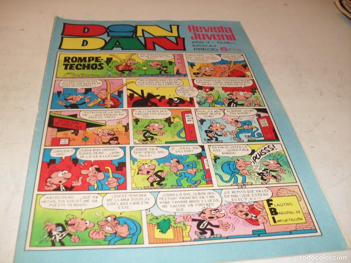 Tebeos: DIN DAN,2&ordf; EPOCA,N&ordm; 111,EN PAGINA CENTRAL FACUNDO,DE GOSETT,DE 385,BRUGUERA,1968
