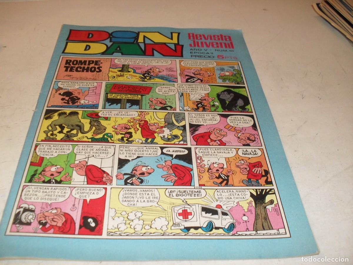 Tebeos: DIN DAN,2&ordf; EPOCA,N&ordm; 109,EN PAGINA CENTRAL ANACLETO,DE VAZQUEZ,DE 385,BRUGUERA,1968