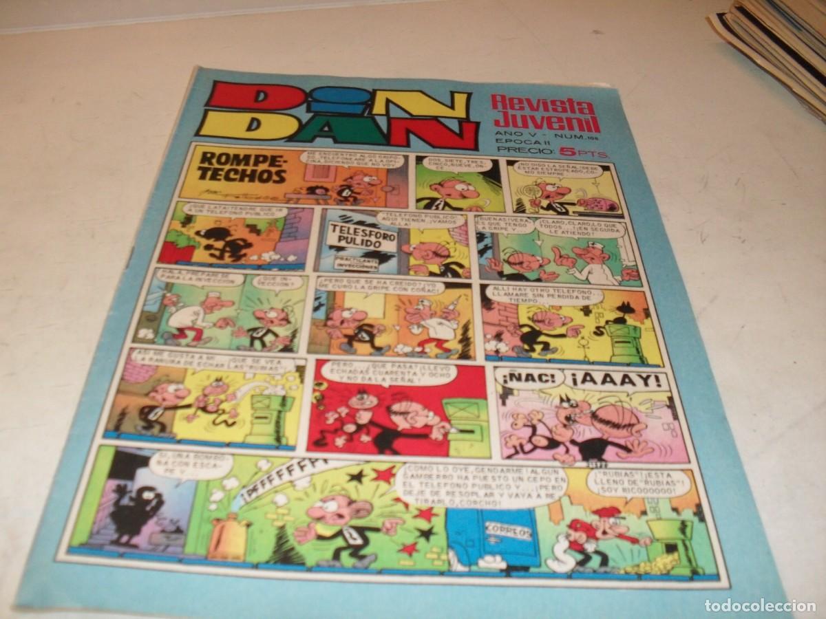 Tebeos: DIN DAN,2&ordf; EPOCA,N&ordm; 108,EN PAGINA CENTRAL FACUNDO,DE GOSSET,DE 385,BRUGUERA,1968