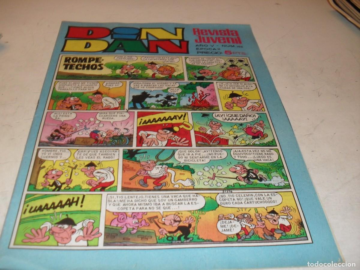 Tebeos: DIN DAN,2&ordf; EPOCA,N&ordm; 105,CON EL DEMONIO DEL CARIBE,DE 385,BRUGUERA,1968
