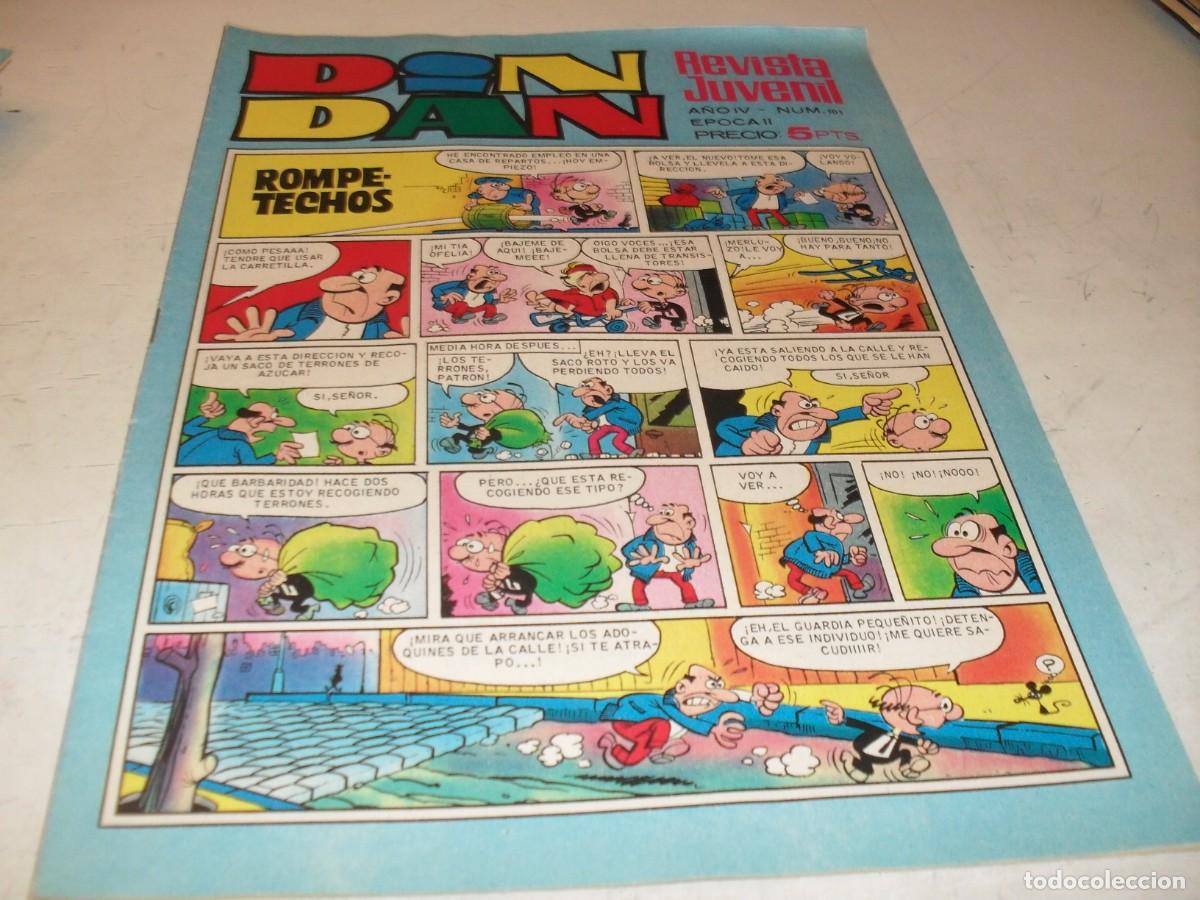 Tebeos: DIN DAN,2&ordf; EPOCA,N&ordm; 101,CON ROMPETECHOS,EN PORTADA,DE 385,BRUGUERA,1968