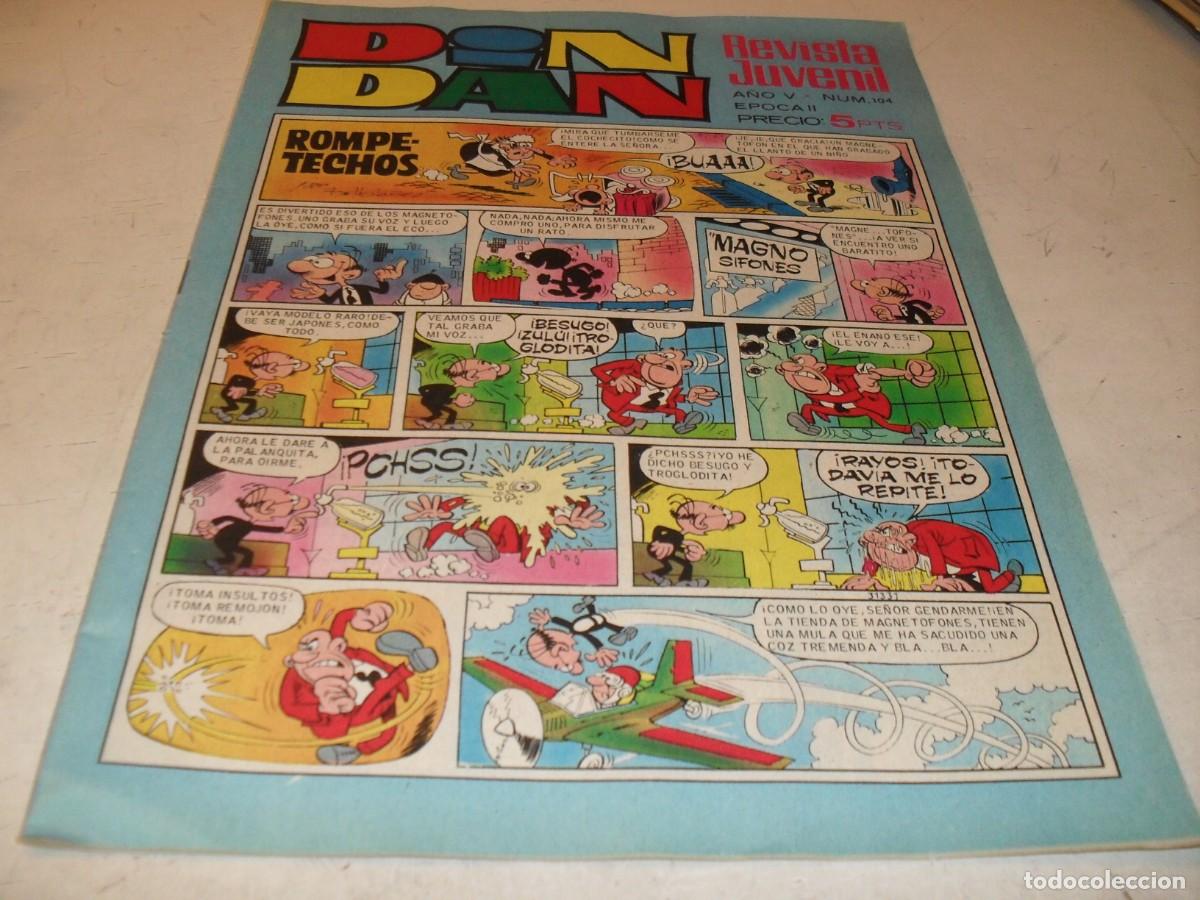 Tebeos: DIN DAN,2&ordf; EPOCA,N&ordm; 100,CON ROMPETECHOS,EN PORTADA,DE 385,BRUGUERA,1968