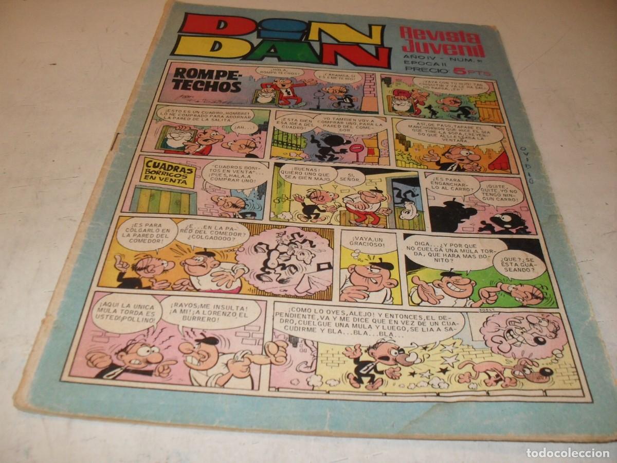 Tebeos: DIN DAN,2&ordf; EPOCA,N&ordm;91,CON JULIO CESAR,DE QUIROS,DE 385,BRUGUERA,1968