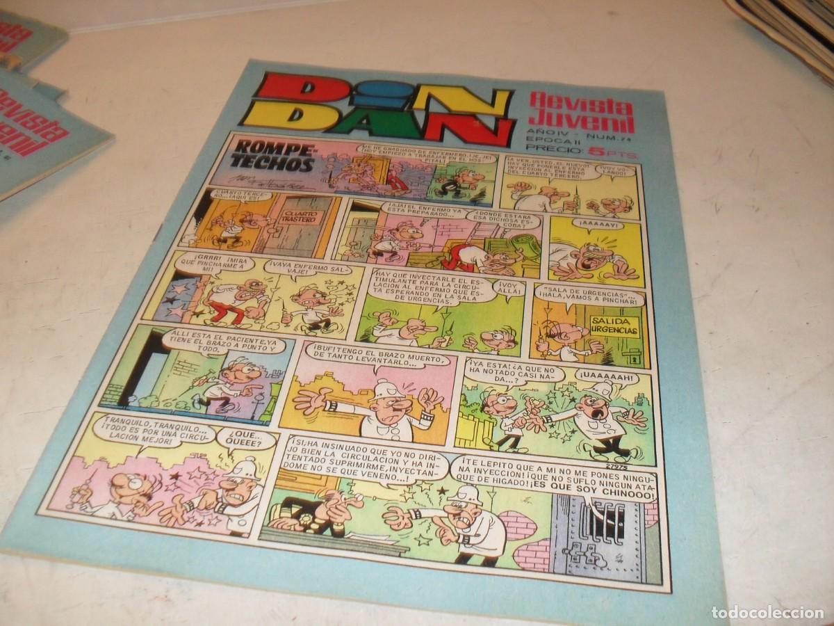 Tebeos: DIN DAN,2&ordf; EPOCA,N&ordm;74,CON AVENTURAS EN EL FONDO DEL MAR,DE ESCANDELL,DE 385,BRUGUERA,1968