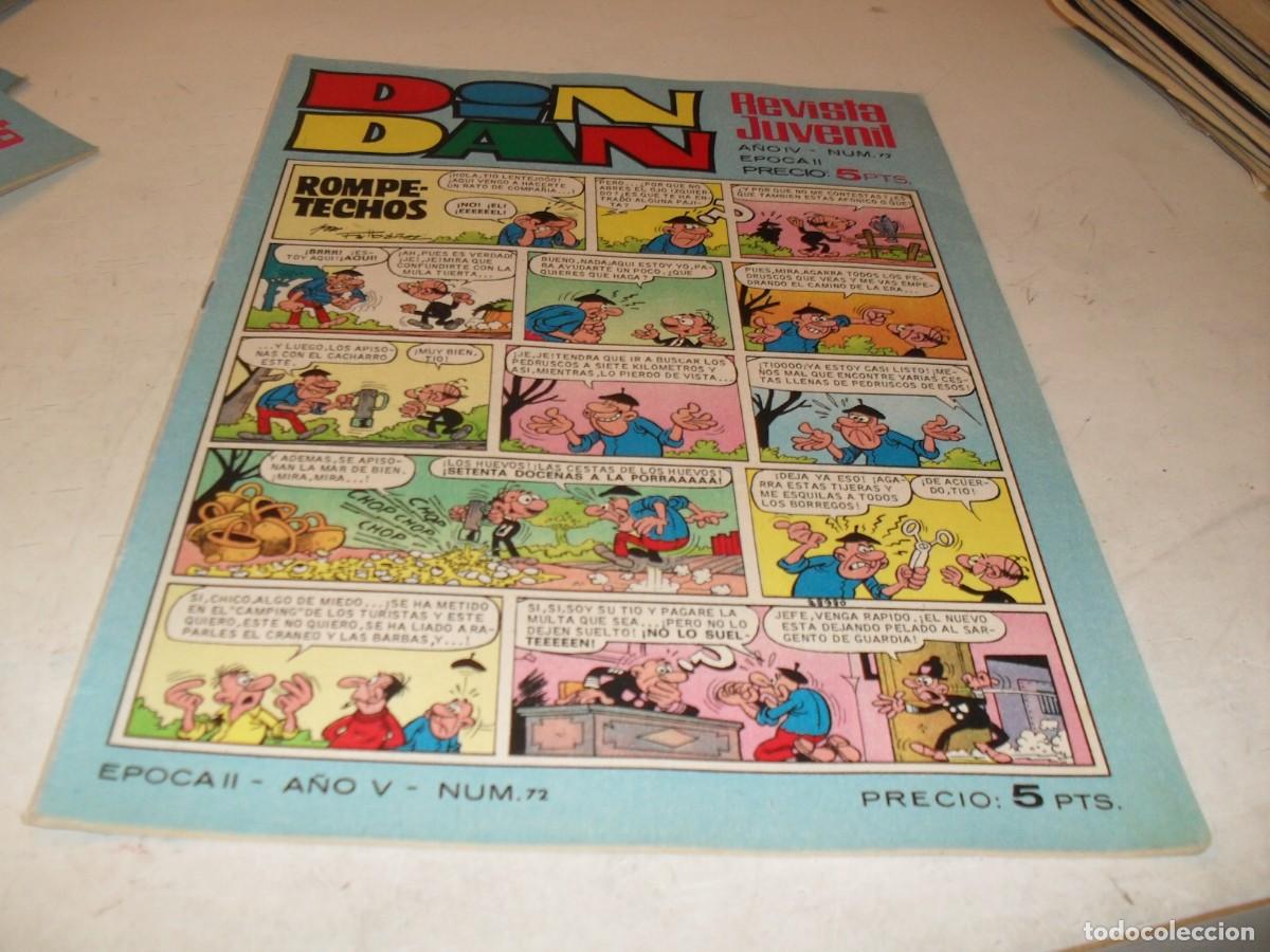 Tebeos: DIN DAN,2&ordf; EPOCA,N&ordm;72,CON AVENTURAS EN EL FONDO DEL MAR,DE ESCANDELL,DE 385,BRUGUERA,1968