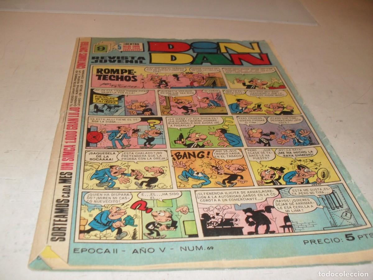 Tebeos: DIN DAN,2&ordf; EPOCA,N&ordm; 69,CON AVENTURAS EN EL FONDO DEL MAR,DE ESCANDELL,DE 385,BRUGUERA,1968