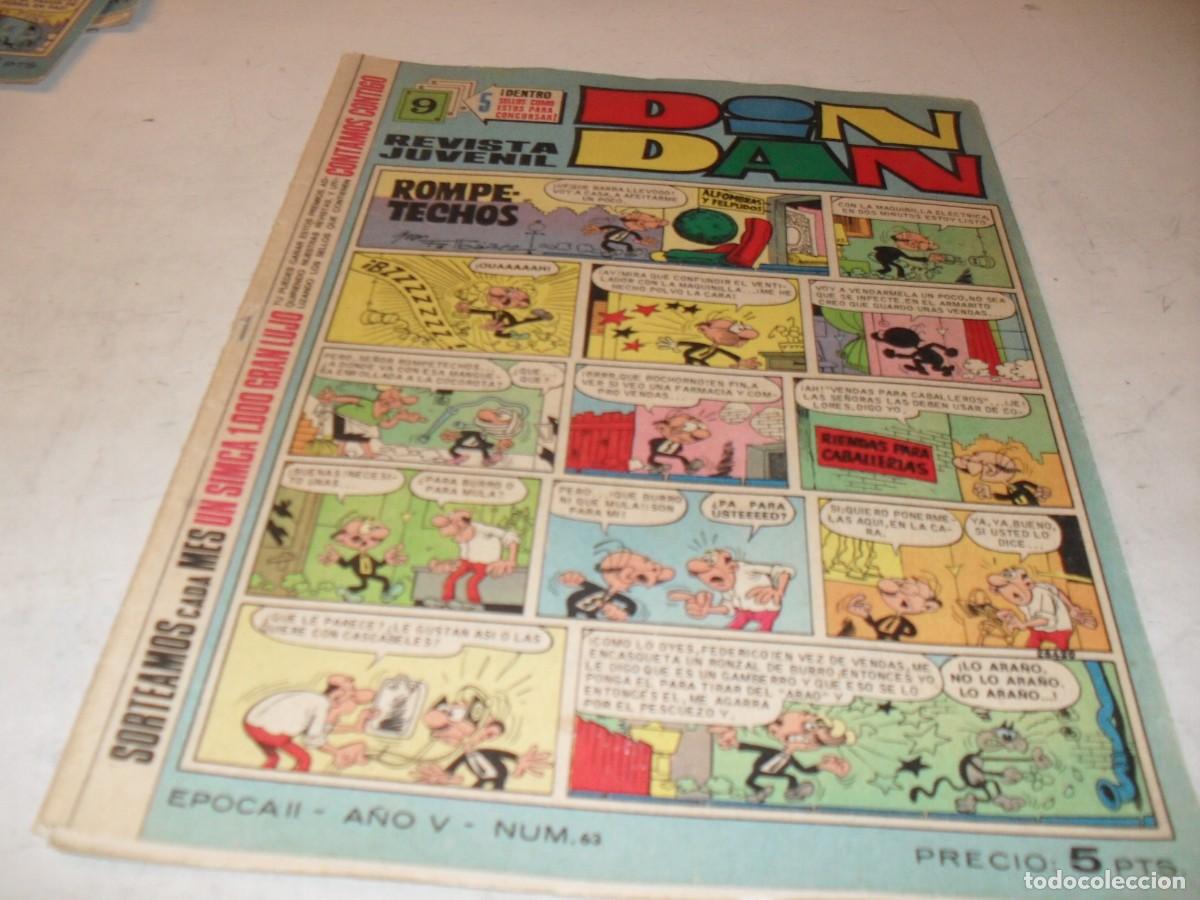 Tebeos: DIN DAN,2&ordf; EPOCA,N&ordm; 63,EN INTERIOR PUBLICIDAD DE TRUENO COLOR,DE ESCANDELL,DE 385,BRUGUERA,1968