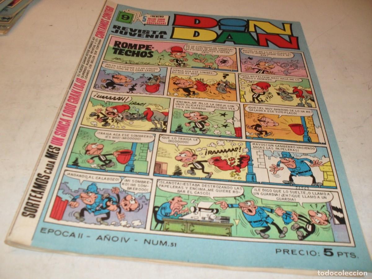 Tebeos: DIN DAN,2&ordf; EPOCA,N&ordm; 51,CON GALAX EL COSMONAUTA,DE FUENTES MAN,DE ESCANDELL,DE 385,BRUGUERA,1968