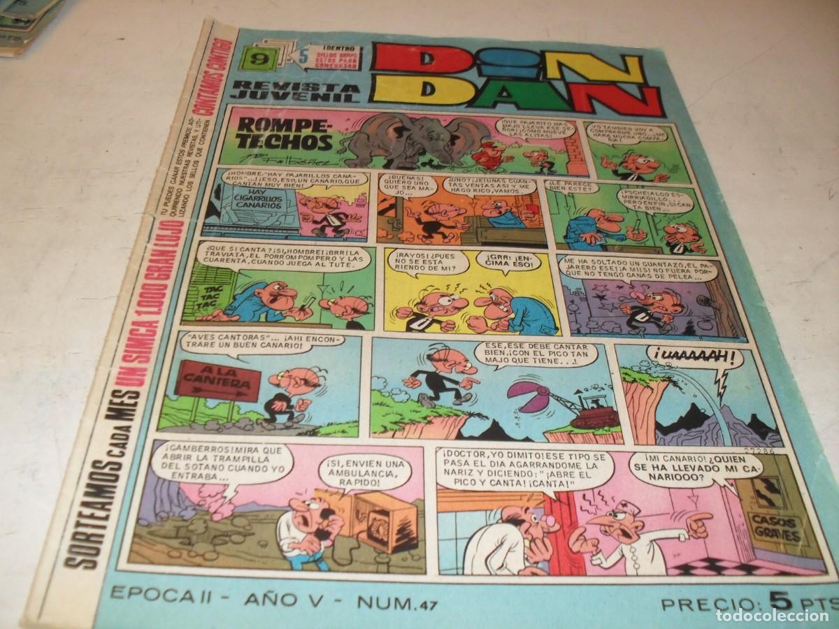 Tebeos: DIN DAN,2&ordf; EPOCA,N&ordm; 47,CON LOS CUNETOS DEL TIO VAZQUEZ,DE ESCANDELL,DE 385,BRUGUERA,1968