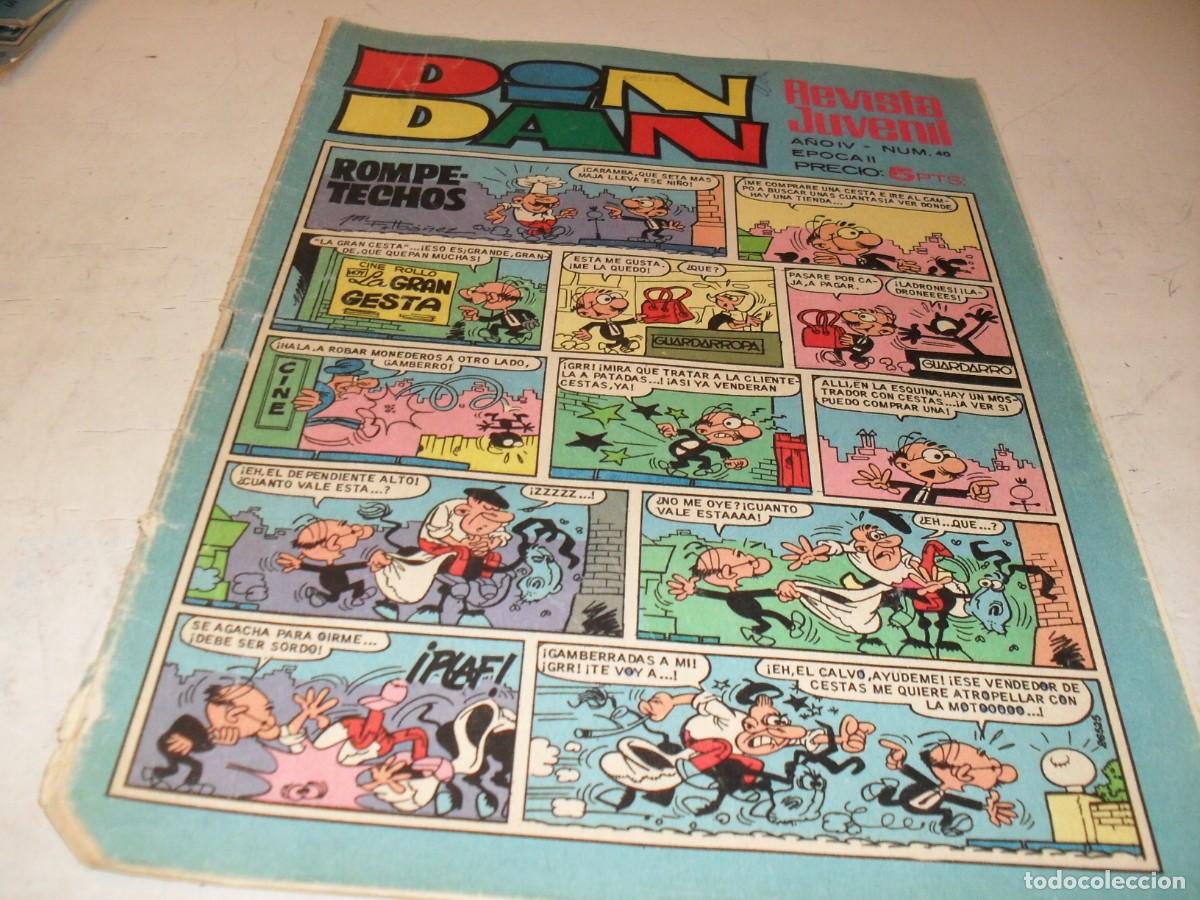 Tebeos: DIN DAN,2&ordf; EPOCA,N&ordm; 40,CON PUBLICIDAD CHOCOLATES LOYOLA,DE ESCANDELL,DE 385,BRUGUERA,1968