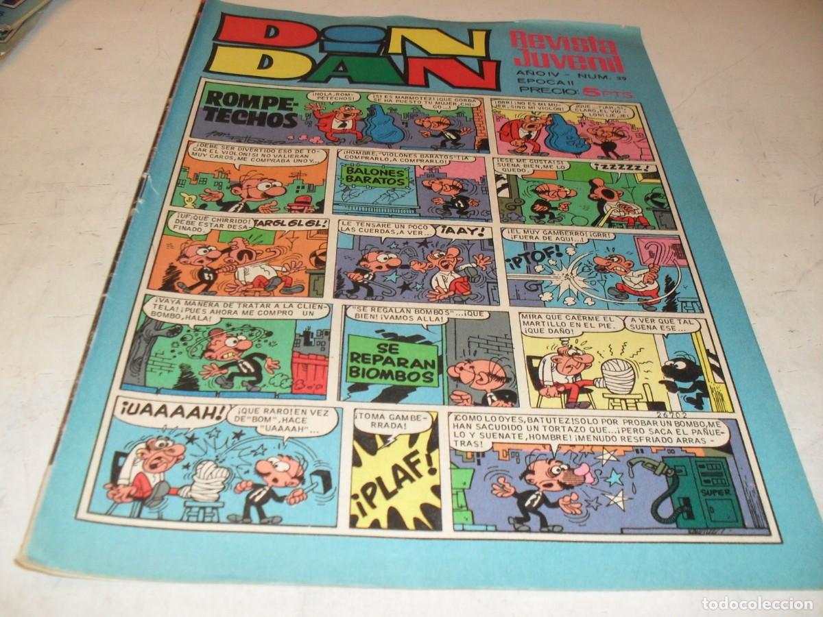 Tebeos: DIN DAN,2&ordf; EPOCA,N&ordm; 39,EN CONTRAPORTADA PUBLICIDAD COLA CAO,DE ESCANDELL,DE 385,BRUGUERA,1968
