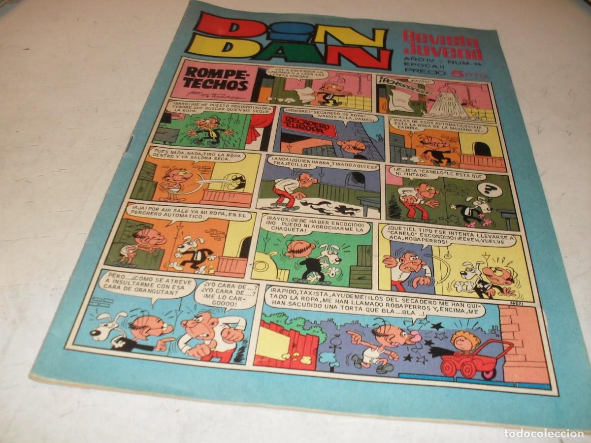 Tebeos: DIN DAN,2&ordf; EPOCA,N&ordm; 36,EN CONTRAPORTADA PUBLICIDAD COLA CAO,DE ESCANDELL,DE 385,BRUGUERA,1968