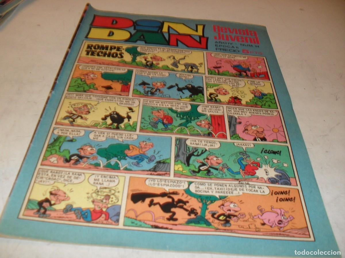 Tebeos: DIN DAN,2&ordf; EPOCA,N&ordm; 34,EN CONTRAPORTADA PUBLICIDAD COLA CAO,DE ESCANDELL,DE 385,BRUGUERA,1968