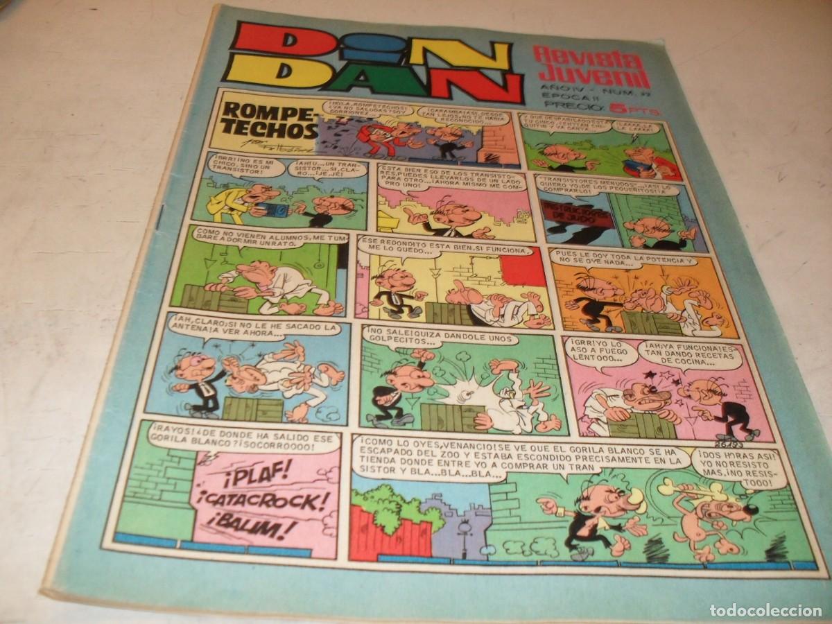Tebeos: DIN DAN,2&ordf; EPOCA,N&ordm; 32,EN CONTRAPORTADA ROMPASE USTED LA CABEZA,DE ESCANDELL,DE 385,BRUGUERA,1968