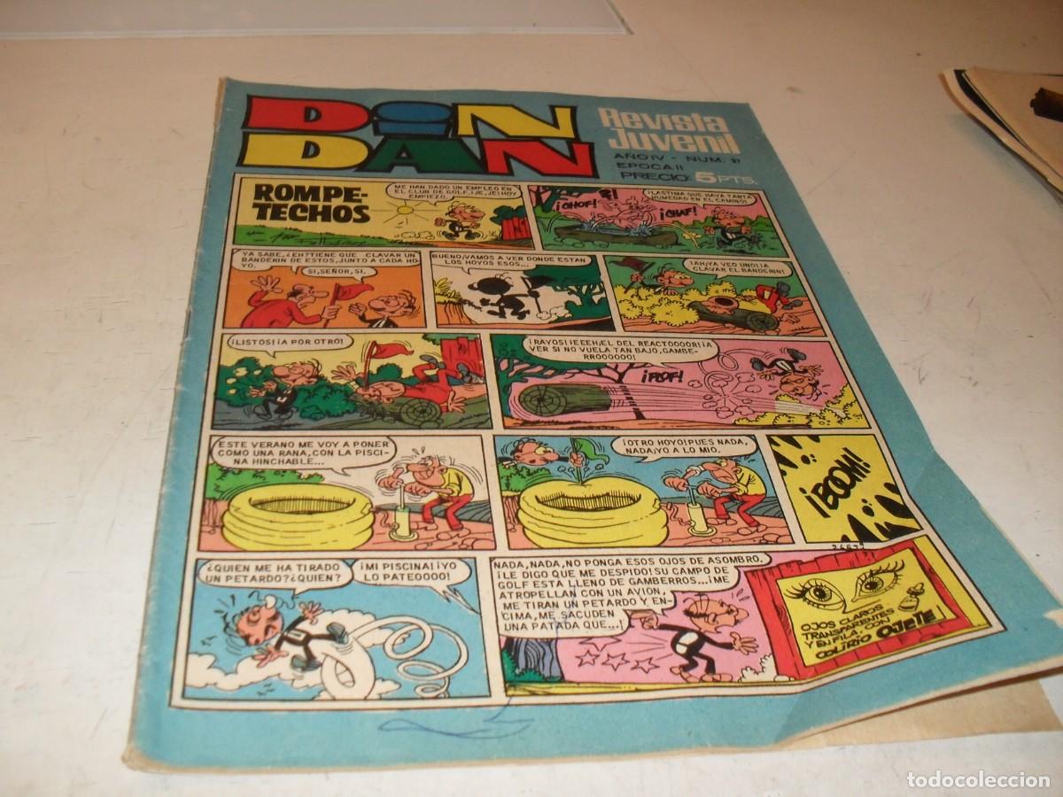 Tebeos: DIN DAN,2&ordf; EPOCA,N&ordm; 21,CON PUBLICIDAD DE COLA CAO,DE 385,BRUGUERA,1968