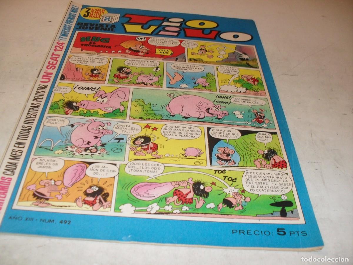 Tebeos: TIO VIVO N&ordm; 492,EN PAGINA CENTRAL PEPE GOTERA,DE 1013,BRUGUERA,1961
