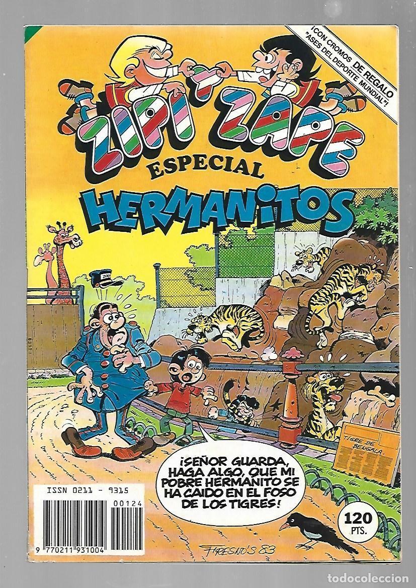 Tebeos: Zipi y Zape, especial 124: hermanitos, 1983, Bruguera, muy buen estado, con cromos
