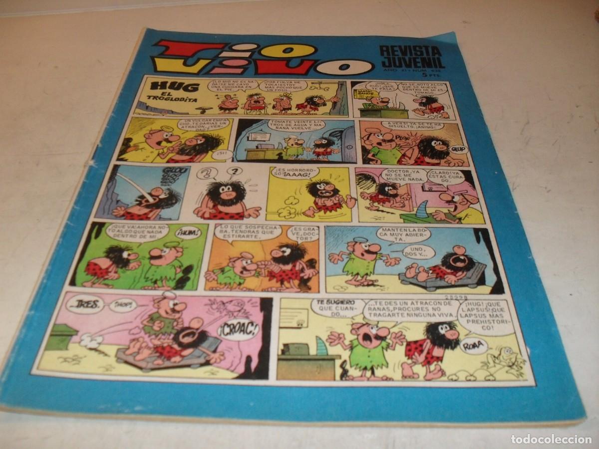 Tebeos: TIO VIVO N&ordm; 435,CON PEPE GOTERA Y OTILIO EN PAGINA CENTRAL,DE 1013,BRUGUERA,1961