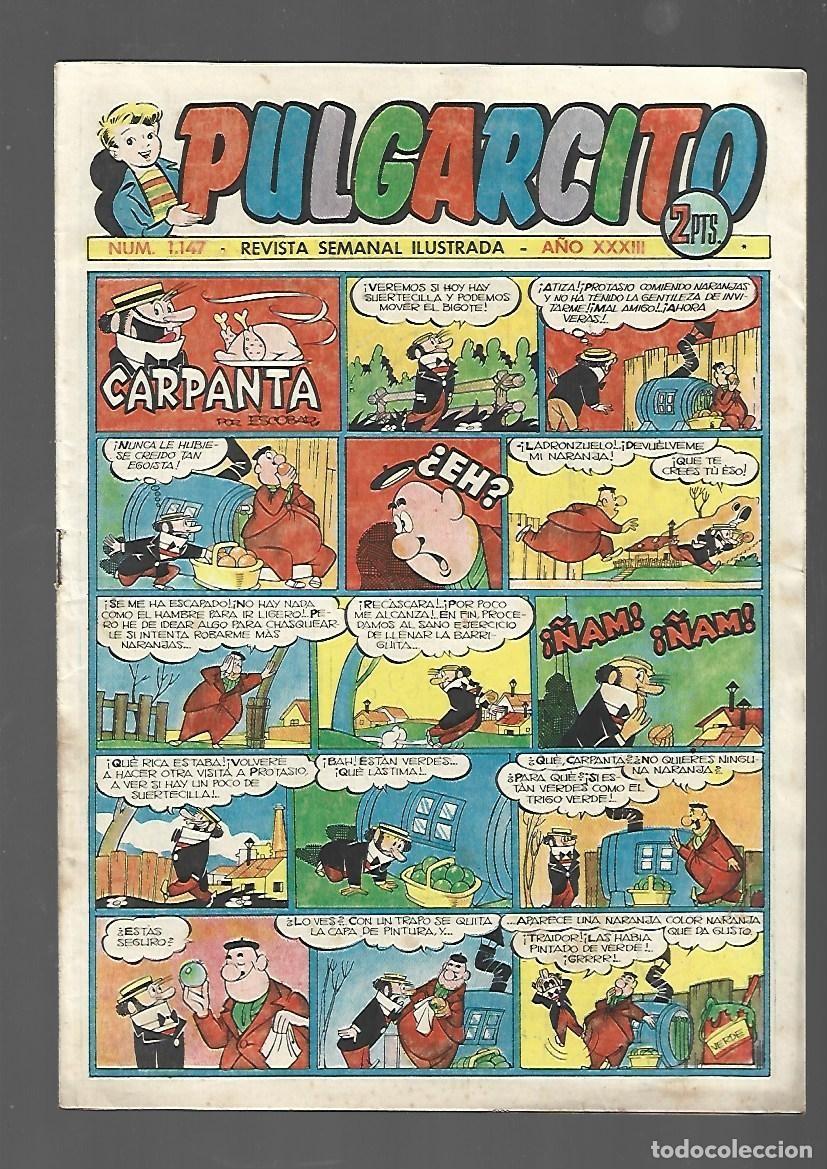 Tebeos: Pulgarcito, 1147, 1952, Bruguera, muy buen estado