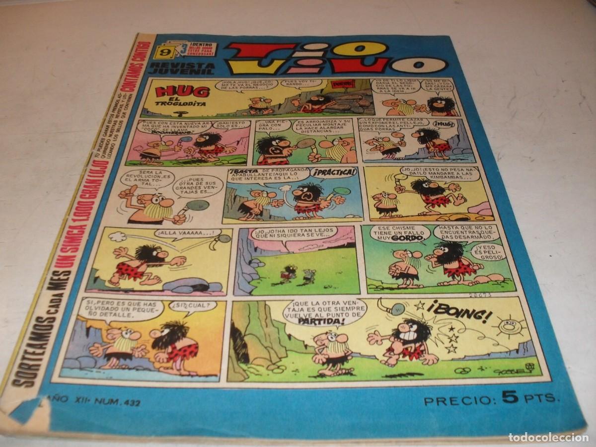 Tebeos: TIO VIVO N&ordm; 432,CON PUBLICIDAD TROMBON DE VARAS KELLER,DE 1013,BRUGUERA,1961