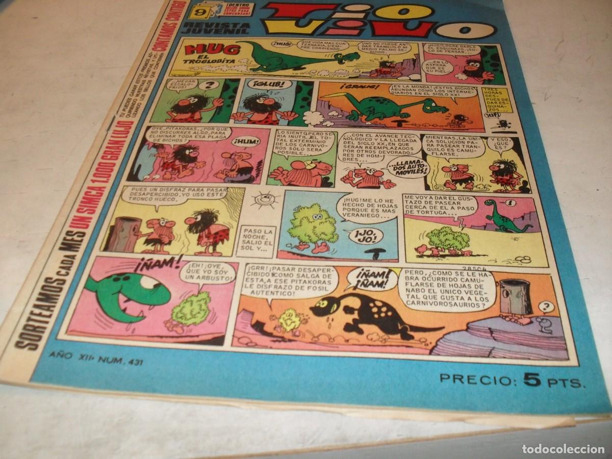 Tebeos: TIO VIVO N&ordm; 432,CON PUBLICIDAD PISTAS JOUEF RECORD,DE 1013,BRUGUERA,1961